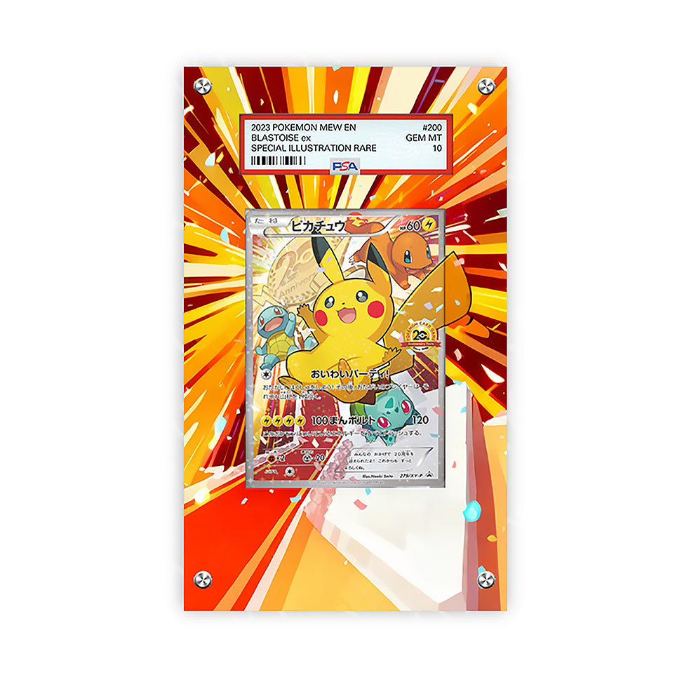 Pikachu 20th 279/xy-p - Pokémon Extended Artwork Protective Card Display Case Psa/raw