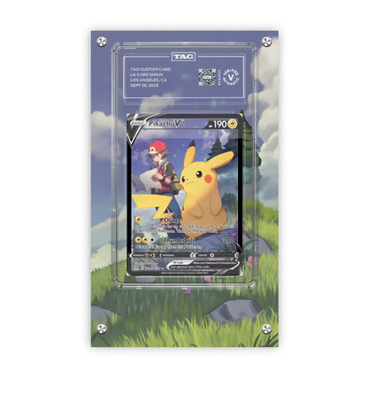 Pikachu V - Swsh11 - Pokémon Extended Artwork Protective Card Display Case Psa/cgc/tag/raw