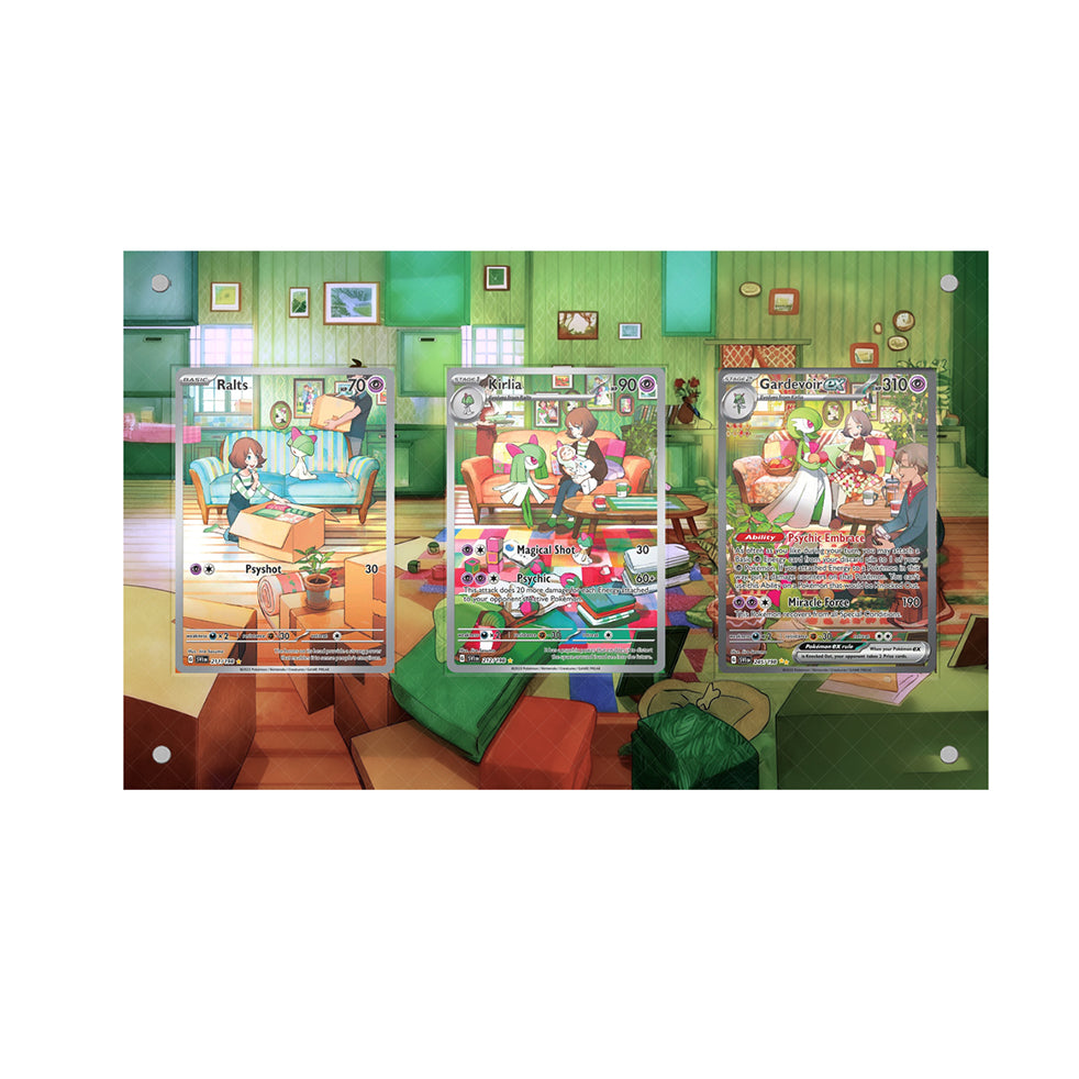 Ralts Kirlia and Gardevoir - Pokémon Extended Artwork Protective Card Display Case