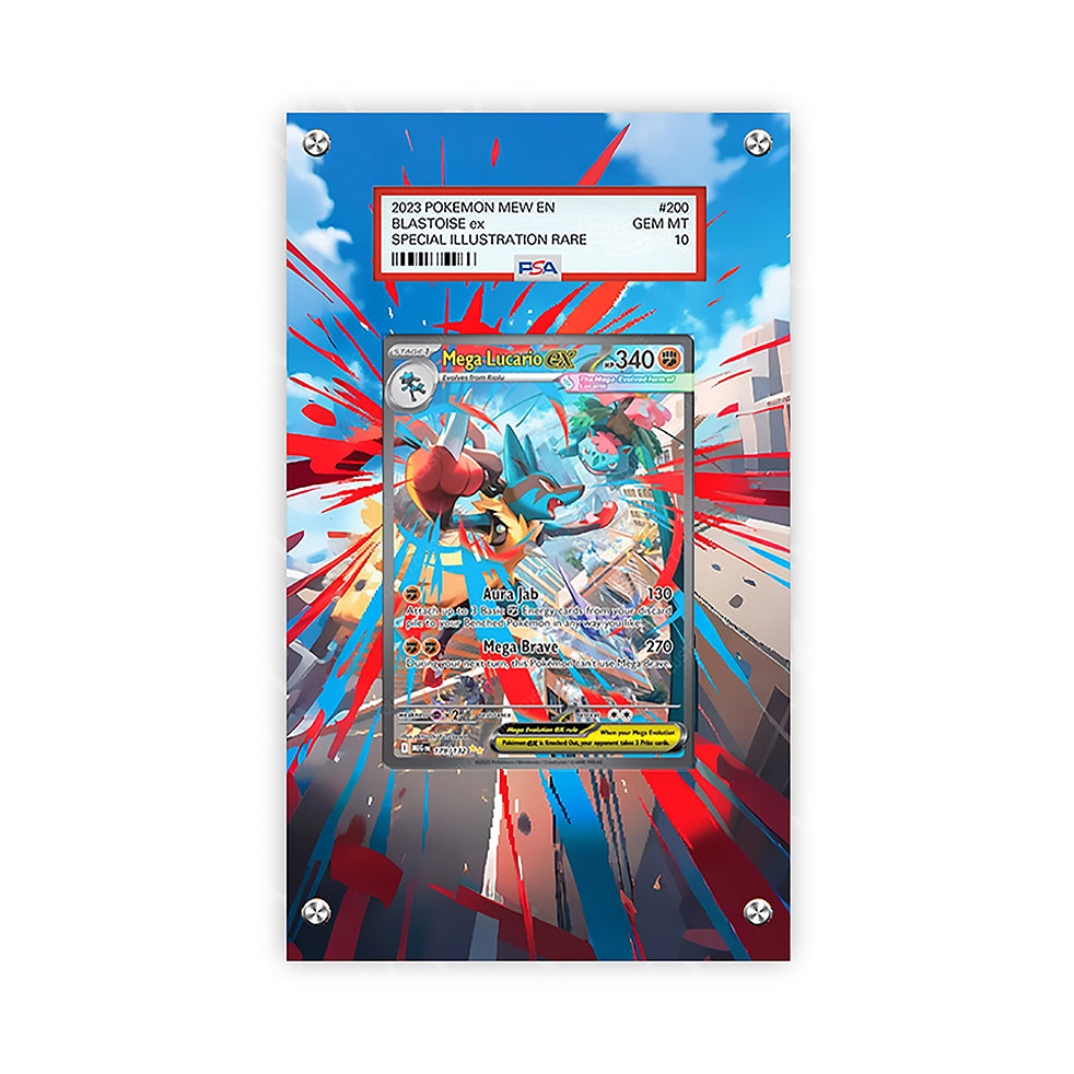 Mega Lucario EX 179/132 - Pokémon Extended Artwork Protective Card Display Case Psa/raw