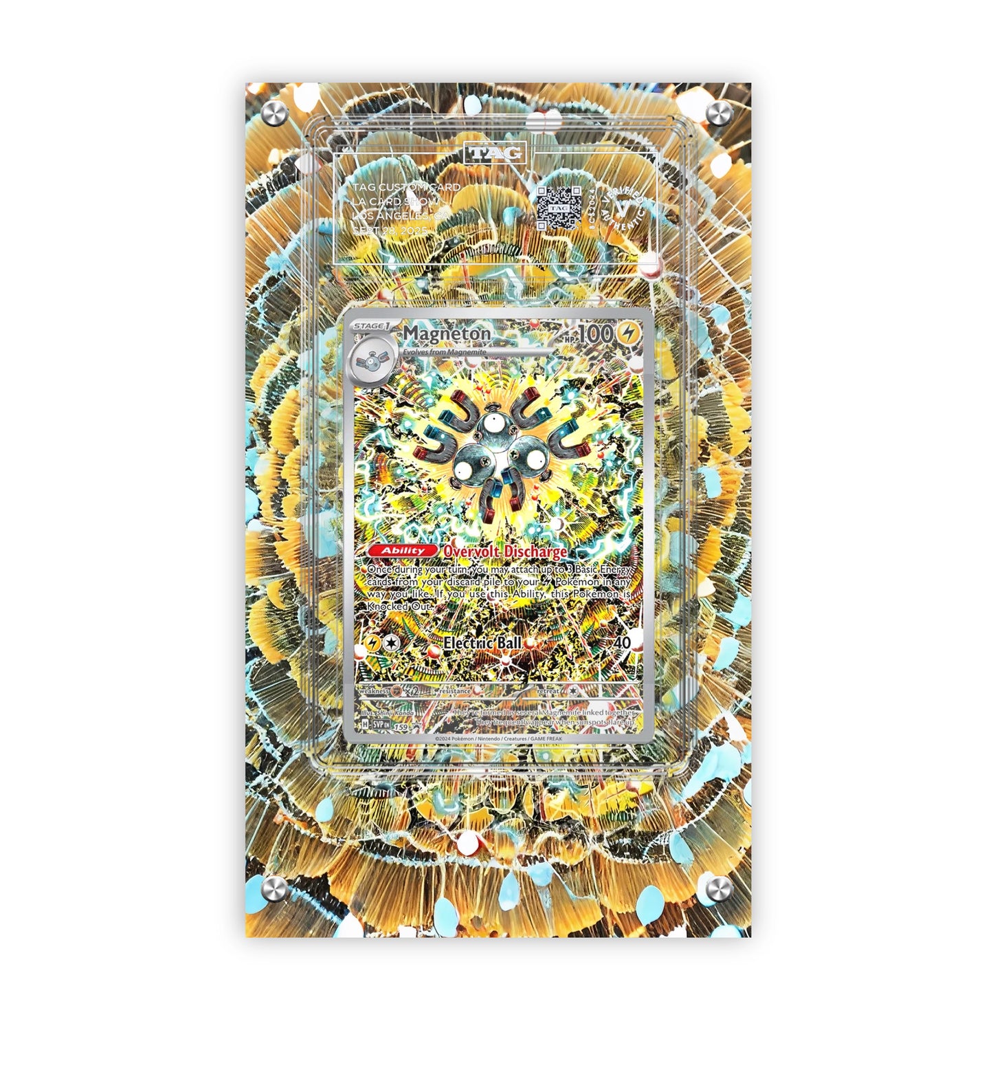 Magneton 159 - Pokémon Extended Artwork Protective Card Display Case Psa/cgc/tag/raw