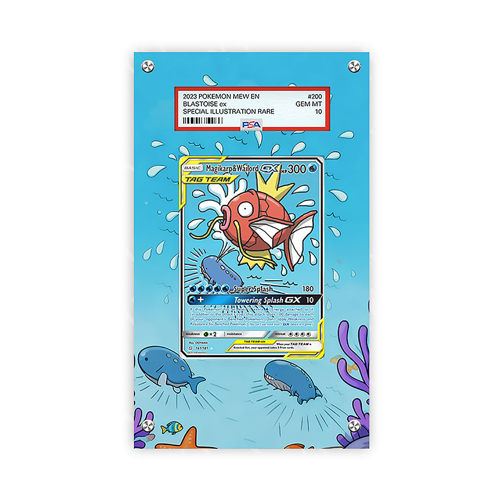 Magikarp & Wailord GX - Pokémon PSA Extended Artwork Protective Card Display Case
