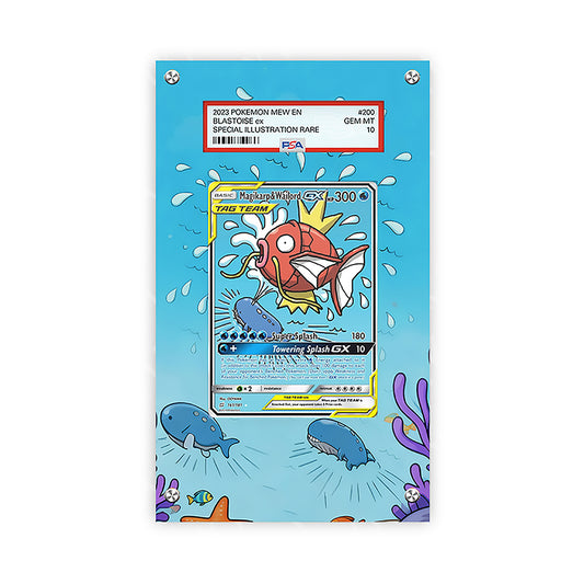 Magikarp & Wailord GX - Pokémon PSA Extended Artwork Protective Card Display Case