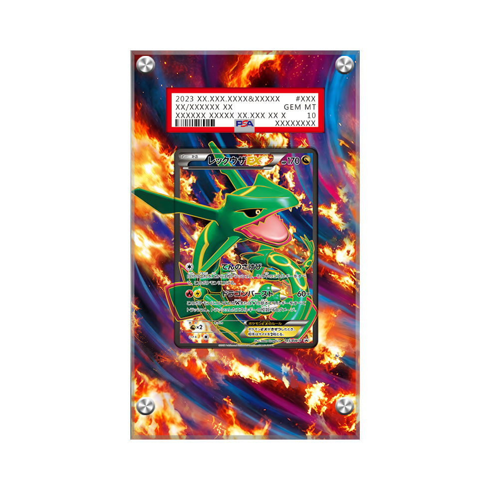 Rayquaza EX 145 - Pokémon PSA Extended Artwork Protective Card Display Case