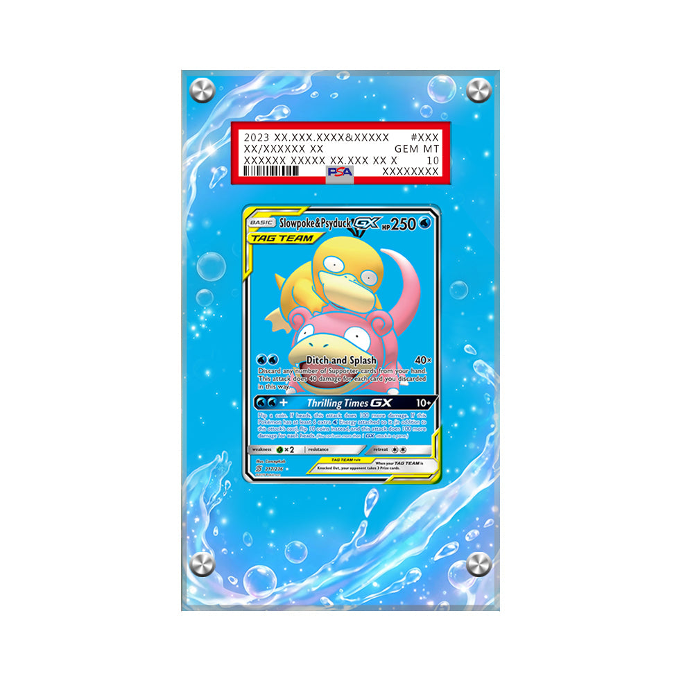 Psyduck & Slowpoke GX 217/236 - Pokémon Extended Artwork Protective Card Display Case Psa/cgc/raw