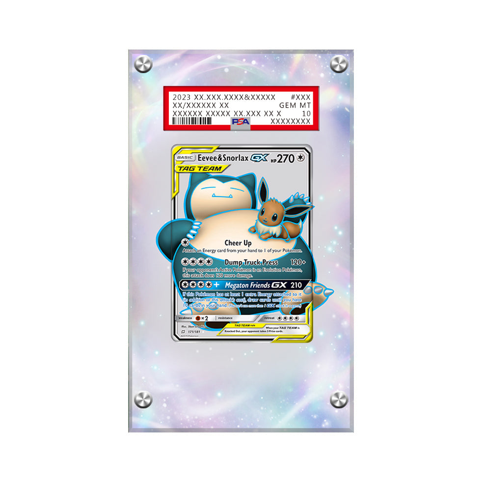 Eevee & Snorlax GX 171/181 - Pokémon Extended Artwork Protective Card Display Case Psa/cgc/raw