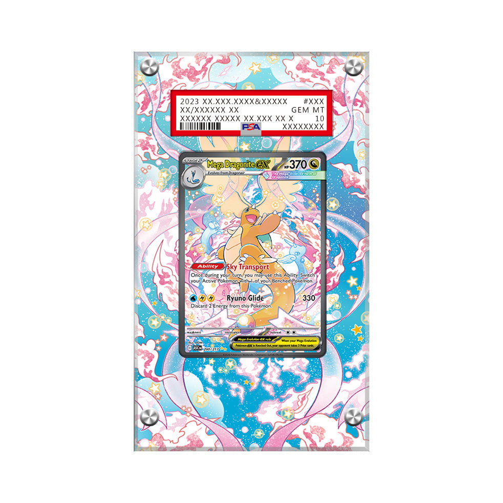 Mega Dragonite EX 290/217 - Pokémon Extended Artwork Protective Card Display Case Psa/cgc/raw