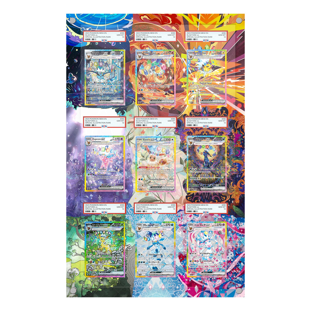 9 Card Prismatic Evolution - Pokémon Extended Artwork Protective Card Wall Frame