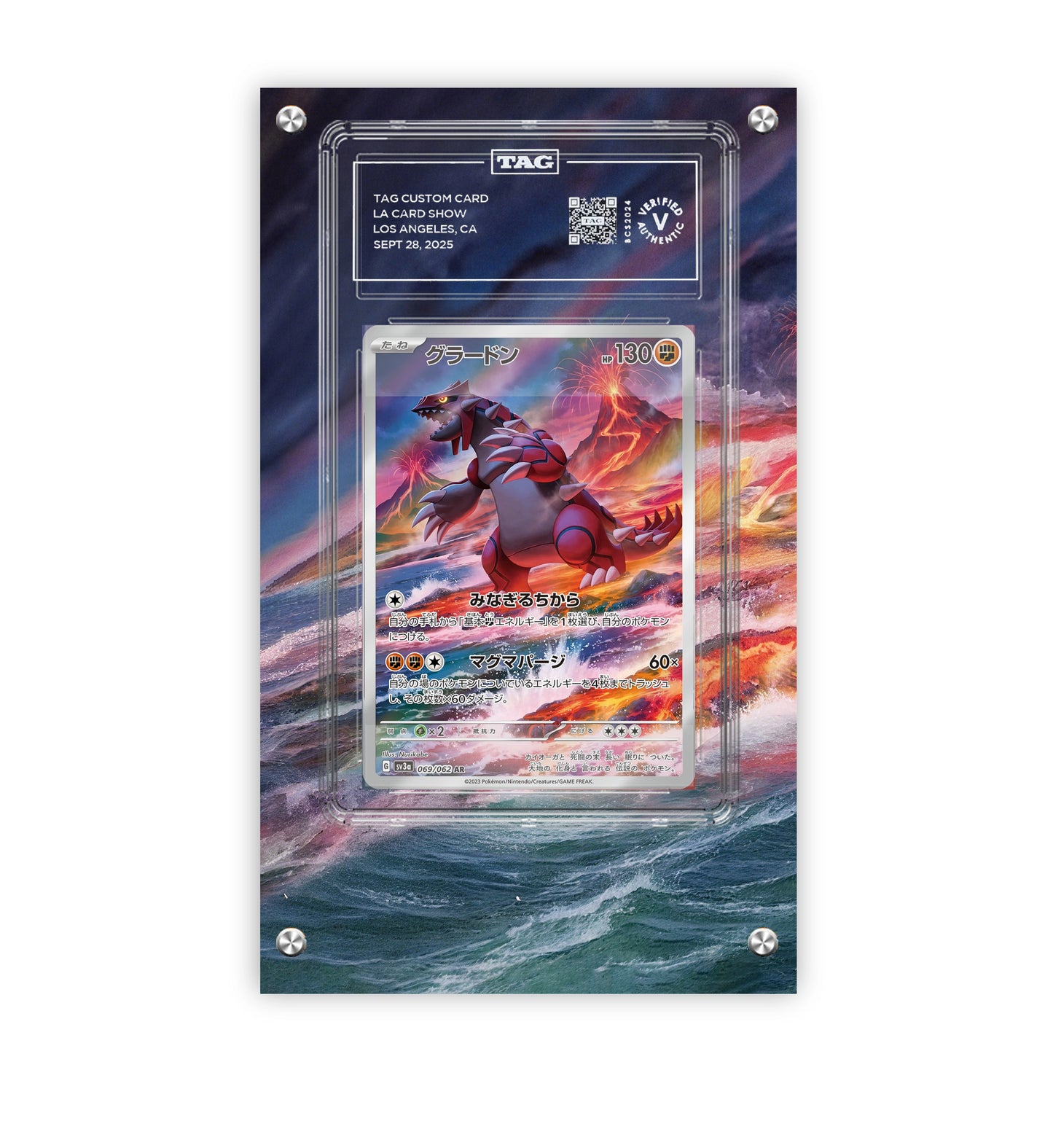 Groudon 199/182 - Pokémon Extended Artwork Protective Card Display Case Psa/cgc/tag/raw