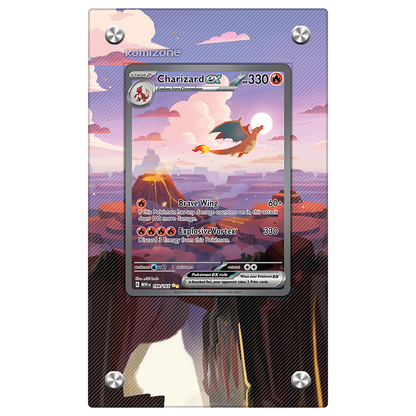 Charizard ex 199/165 - Extended Artwork Display Case | KamiZone Charizard ex 199/165 - Extended Artwork Display Case | KamiZone