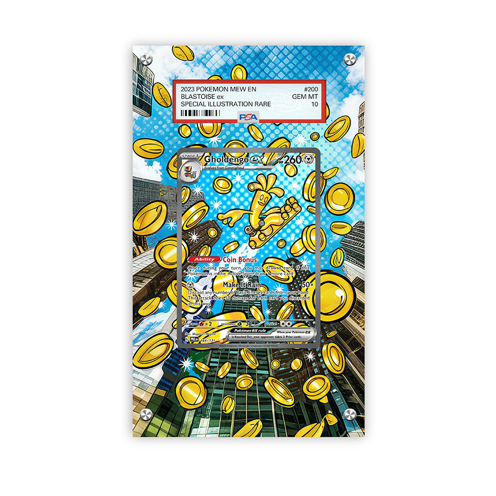 Gholdengo EX 164/131 - Pokémon Extended Artwork Protective Card Display Case Psa/cgc/tag/raw