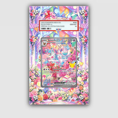 Sylveon ex 453/128 30th Anniversary - Pokémon Extended Artwork Protective Card Display Case Psa/cgc/tag/raw