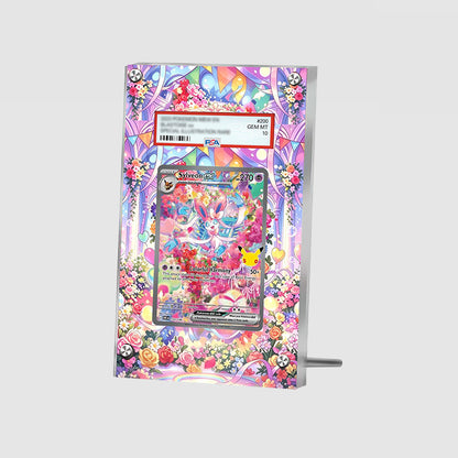 Sylveon ex 453/128 30th Anniversary - Pokémon Extended Artwork Protective Card Display Case Psa/cgc/tag/raw
