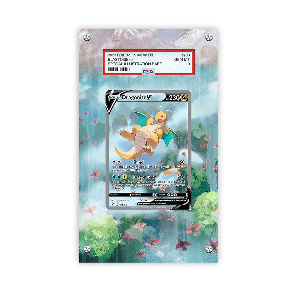 Dragonite V 192/203 - Pokémon PSA Extended Artwork Protective Card Display Case