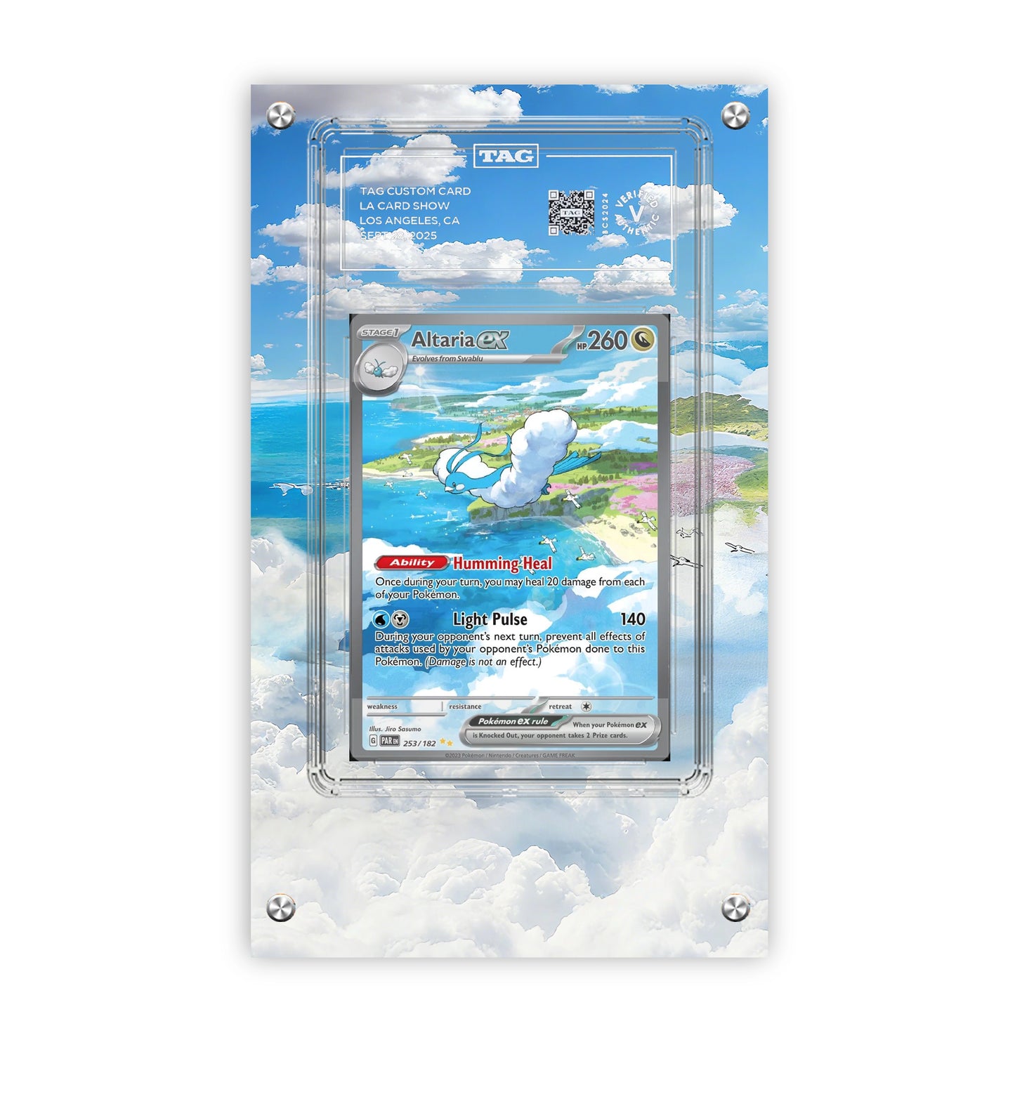 Altaria EX 253/182 - Pokémon Extended Artwork Protective Card Display Case Psa/cgc/tag/raw