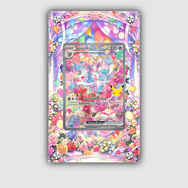 Sylveon ex 453/128 30th Anniversary - Pokémon Extended Artwork Protective Card Display Case Psa/cgc/tag/raw