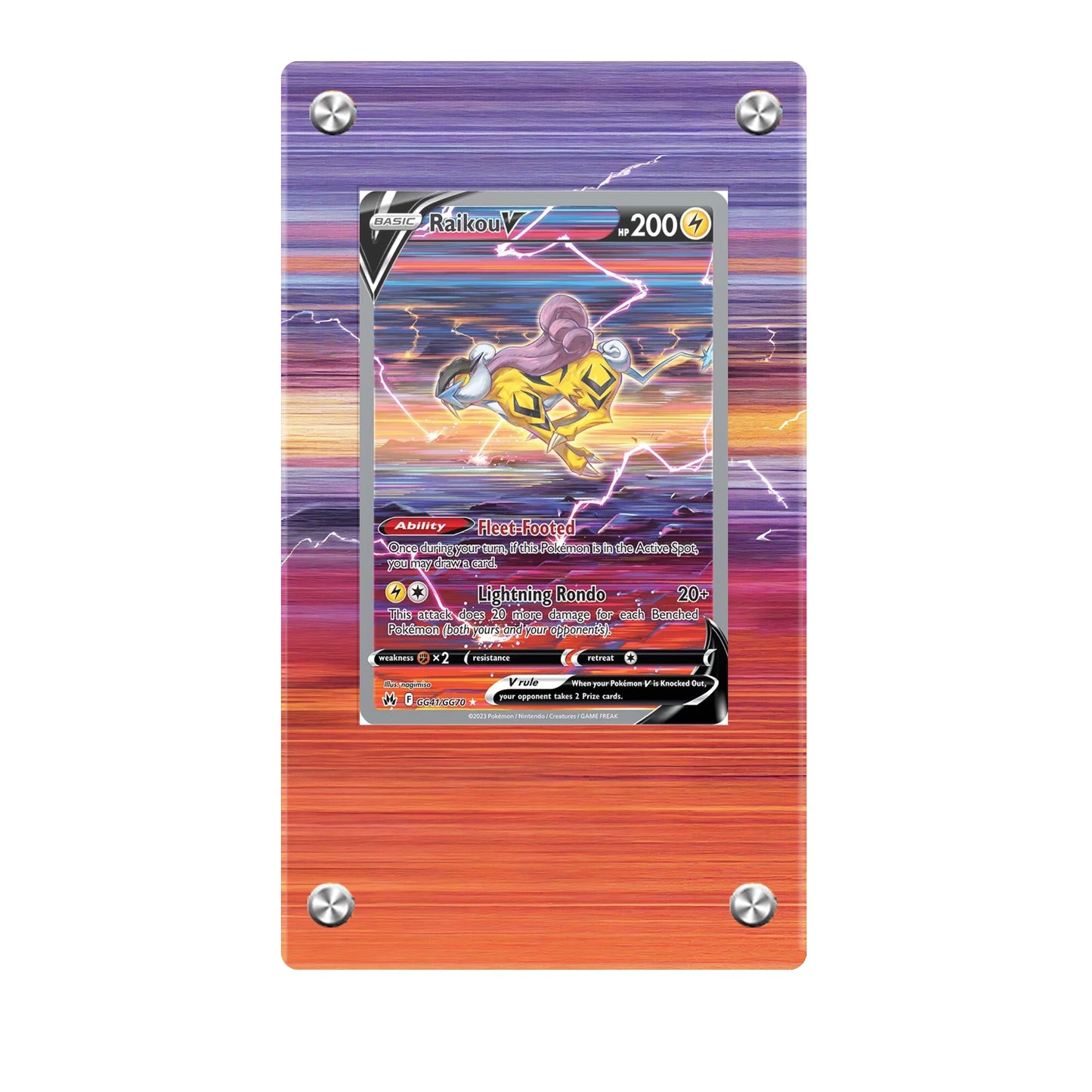 Raikou V GG41/GG70 - Pokémon Extended Artwork Protective Card Display Case