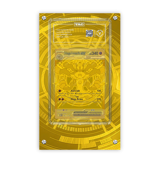 Mega Lucario ex 188/132 - Pokémon Extended TAG Artwork Protective Card Display Case