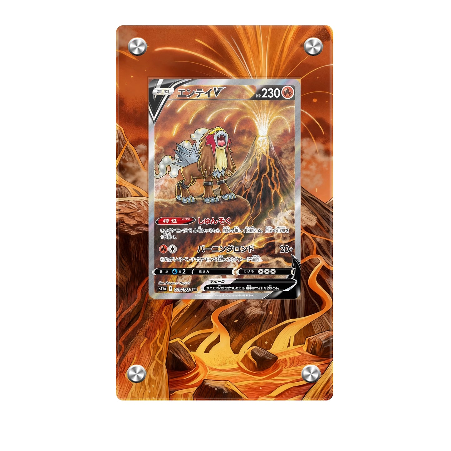 Entei V GG36/GG70 - Pokémon Extended Artwork Protective Card Display Case