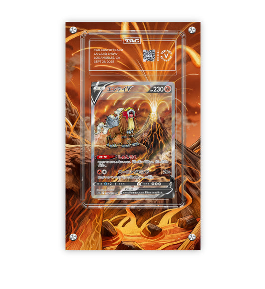 Entei V GG36/GG70 - Pokémon Extended TAG Artwork Protective Card Display Case