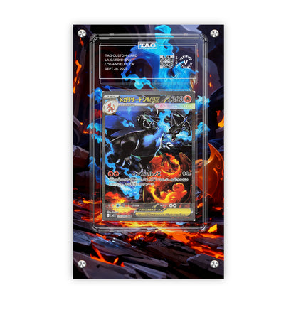Mega Charizard X 110/080 - Pokémon Extended TAG Artwork Protective Card Display Case