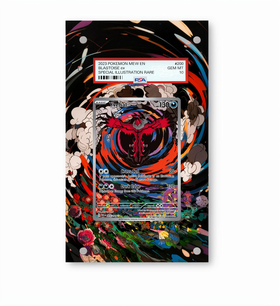 Yveltal 205/182 - Pokémon Extended Artwork Protective Card Display Case Psa/cgc/tag/raw