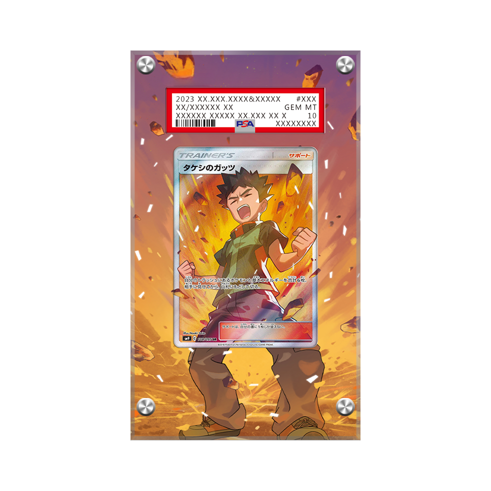 Brock's Grit 172/181 Pokémon Extended Artwork Protective Card Display Case Psa/cgc/raw