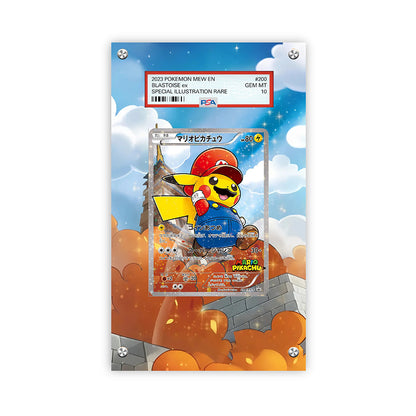 Mario Pikachu 294/xy-p - Pokémon Extended Artwork Protective Card Display Case Psa/cgc/tag/raw