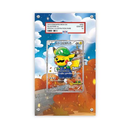 Luigi Pikachu 295/XY-P - Pokémon PSA Extended Artwork Protective Card Display Case