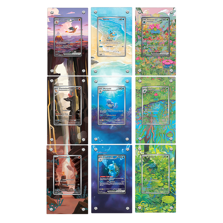 9 X 151 starters bundle - Pokémon Extended Artwork Protective Display Case