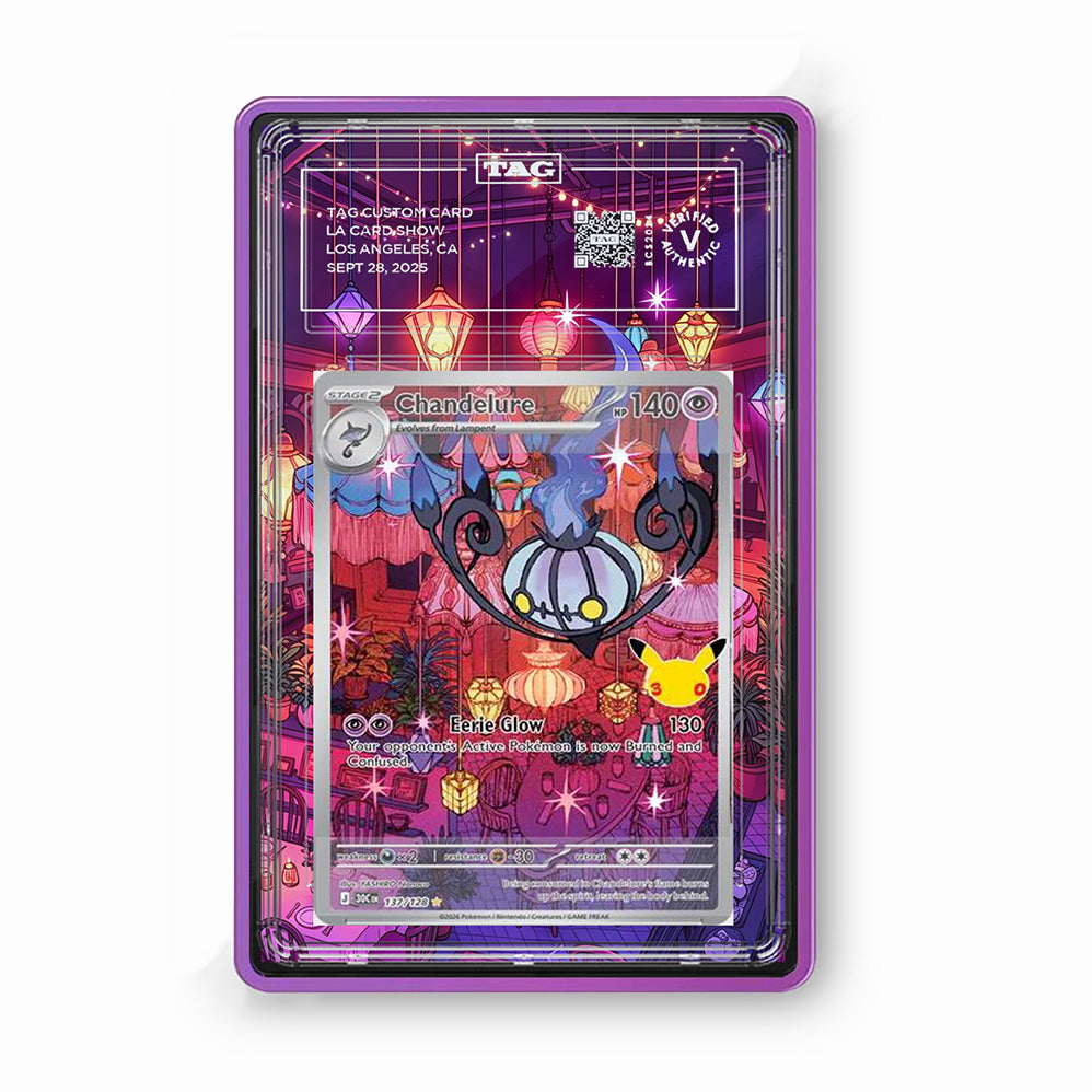 Chandelure 137/128 30th Anniversary - Gradeguardian Extended Artwork For Psa / Cgc / Bgs / Tag