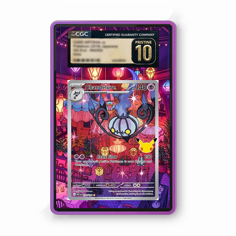 Chandelure 137/128 30th Anniversary - Gradeguardian Extended Artwork For Psa / Cgc / Bgs / Tag