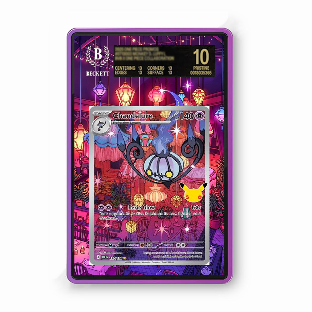 Chandelure 137/128 30th Anniversary - Gradeguardian Extended Artwork For Psa / Cgc / Bgs / Tag