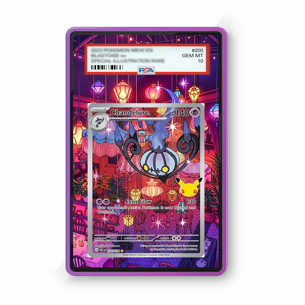 Chandelure 137/128 30th Anniversary - Gradeguardian Extended Artwork For Psa / Cgc / Bgs / Tag