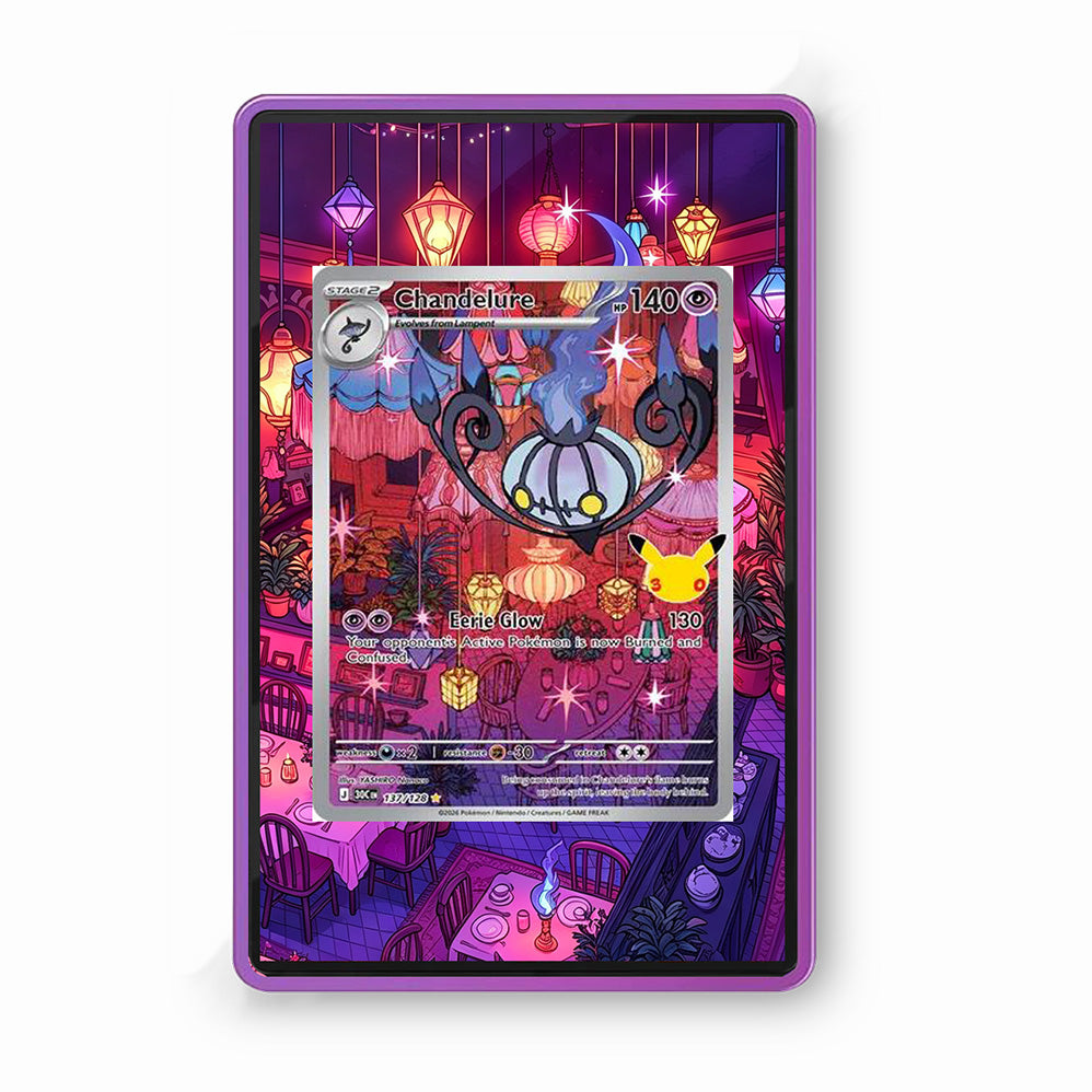 Chandelure 137/128 30th Anniversary - Gradeguardian Extended Artwork For Psa / Cgc / Bgs / Tag