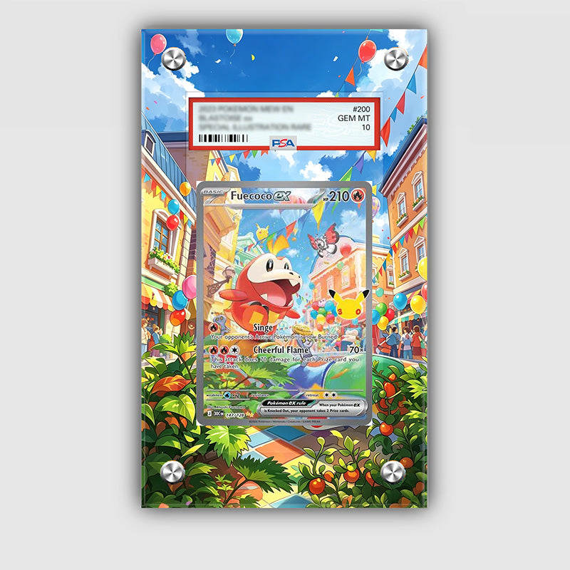 Fuecoco ex 147/128 30th Anniversary - Pokémon Extended Artwork Protective Card Display Case Psa/cgc/tag/raw