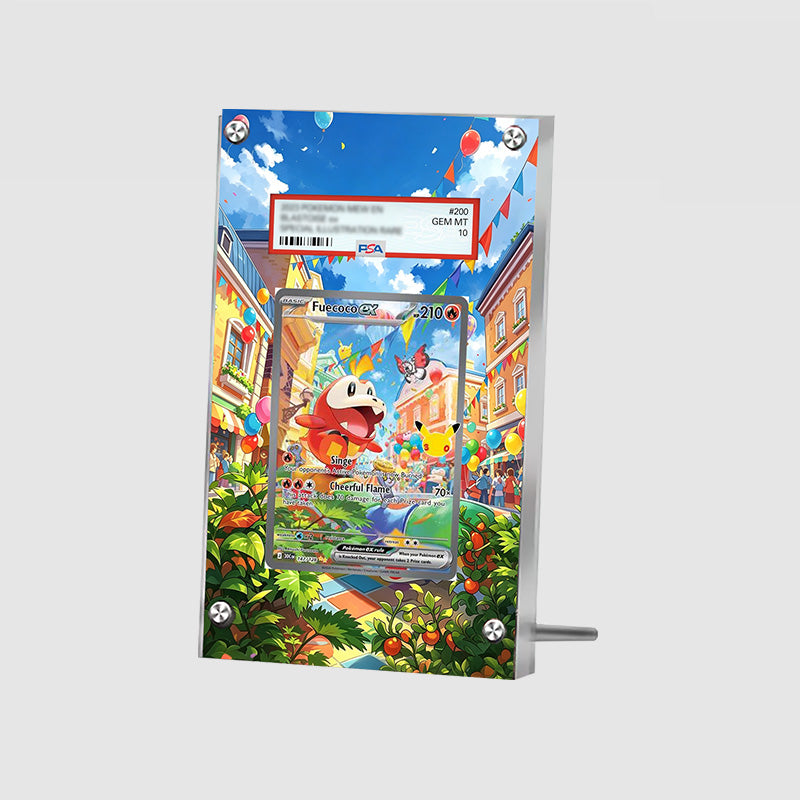 Fuecoco ex 147/128 30th Anniversary - Pokémon Extended Artwork Protective Card Display Case Psa/cgc/tag/raw