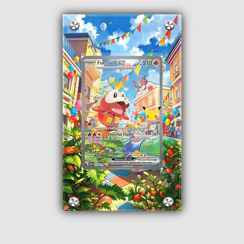 Fuecoco ex 147/128 30th Anniversary - Pokémon Extended Artwork Protective Card Display Case Psa/cgc/tag/raw