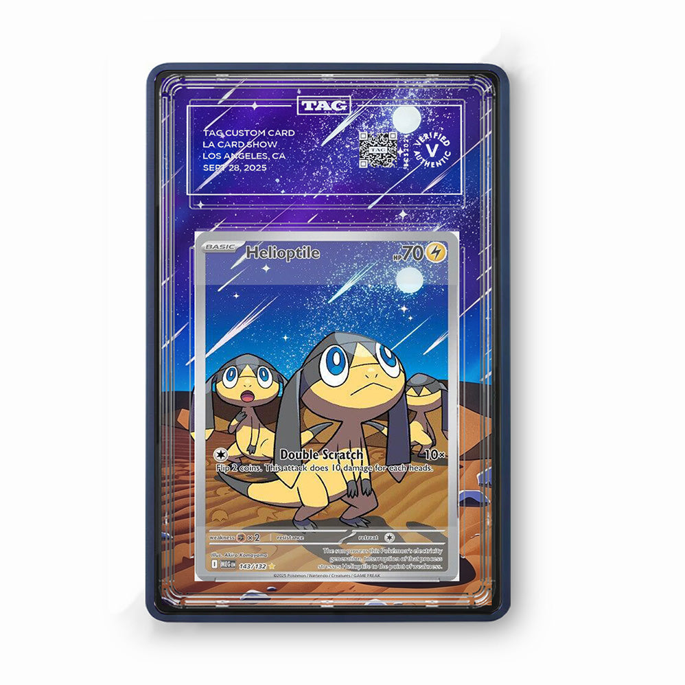 Helioptile 143/128 30th Anniversary - Gradeguardian Extended Artwork For Psa / Cgc / Bgs / Tag