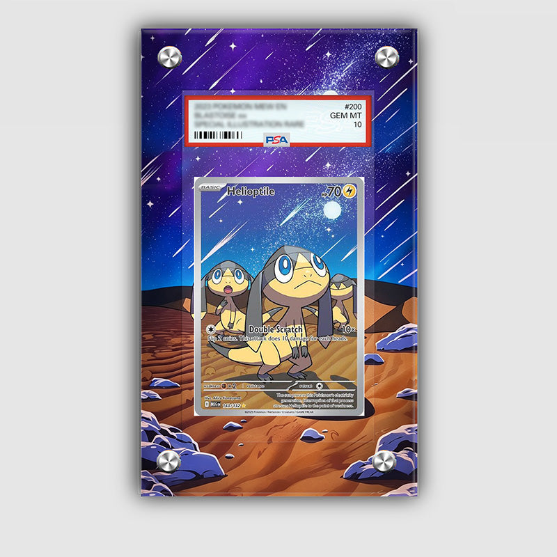 Helioptile 143/128 30th Anniversary - Pokémon Extended Artwork Protective Card Display Case Psa/cgc/tag/raw