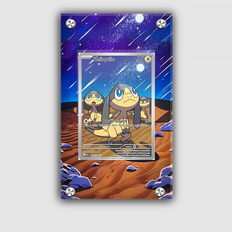 Helioptile 143/128 30th Anniversary - Pokémon Extended Artwork Protective Card Display Case Psa/cgc/tag/raw