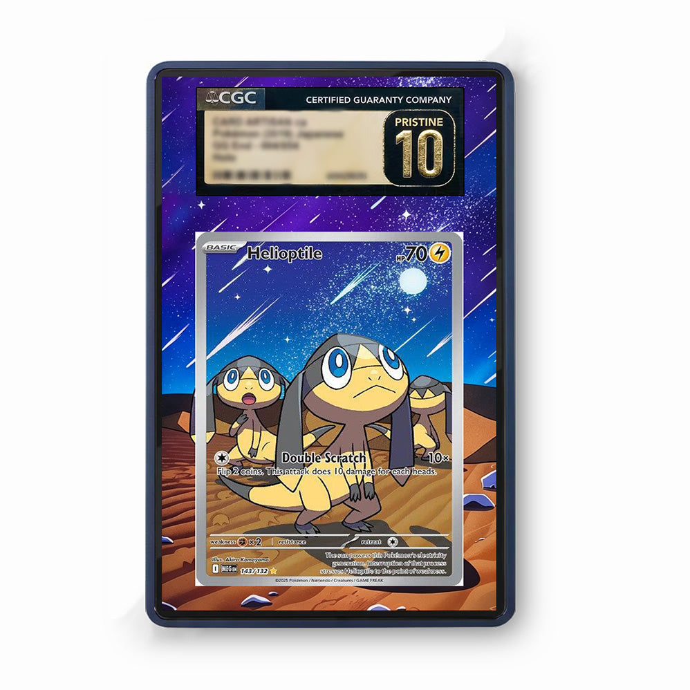 Helioptile 143/128 30th Anniversary - Gradeguardian Extended Artwork For Psa / Cgc / Bgs / Tag