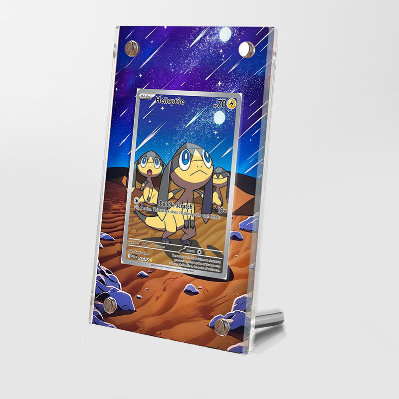 Helioptile 143/128 30th Anniversary - Pokémon Extended Artwork Protective Card Display Case Psa/cgc/tag/raw