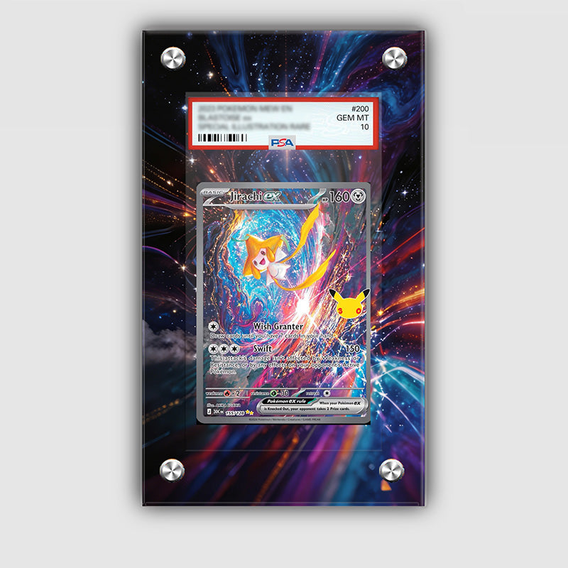 Jirachi ex 155/128 30th Anniversary - Pokémon Extended Artwork Protective Card Display Case Psa/cgc/tag/raw