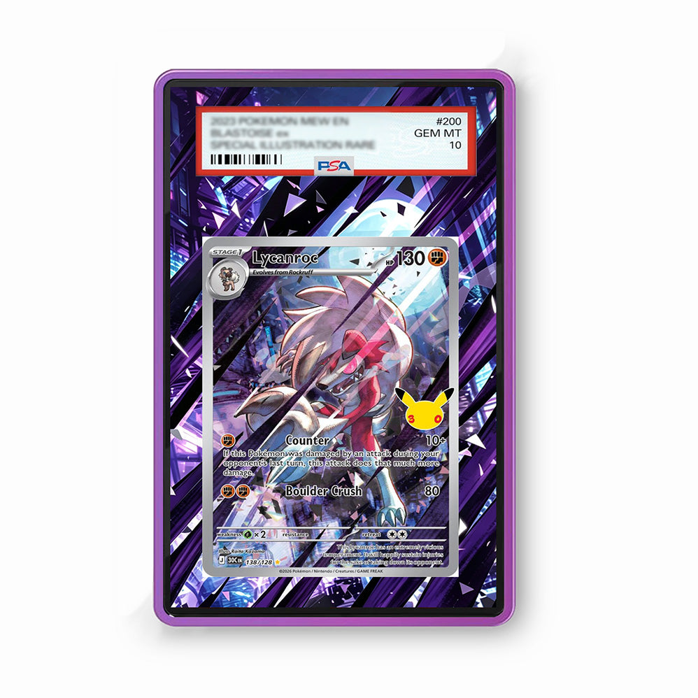 Lycanroc 138/128 30th Anniversary - Gradeguardian Extended Artwork For Psa / Cgc / Bgs / Tag