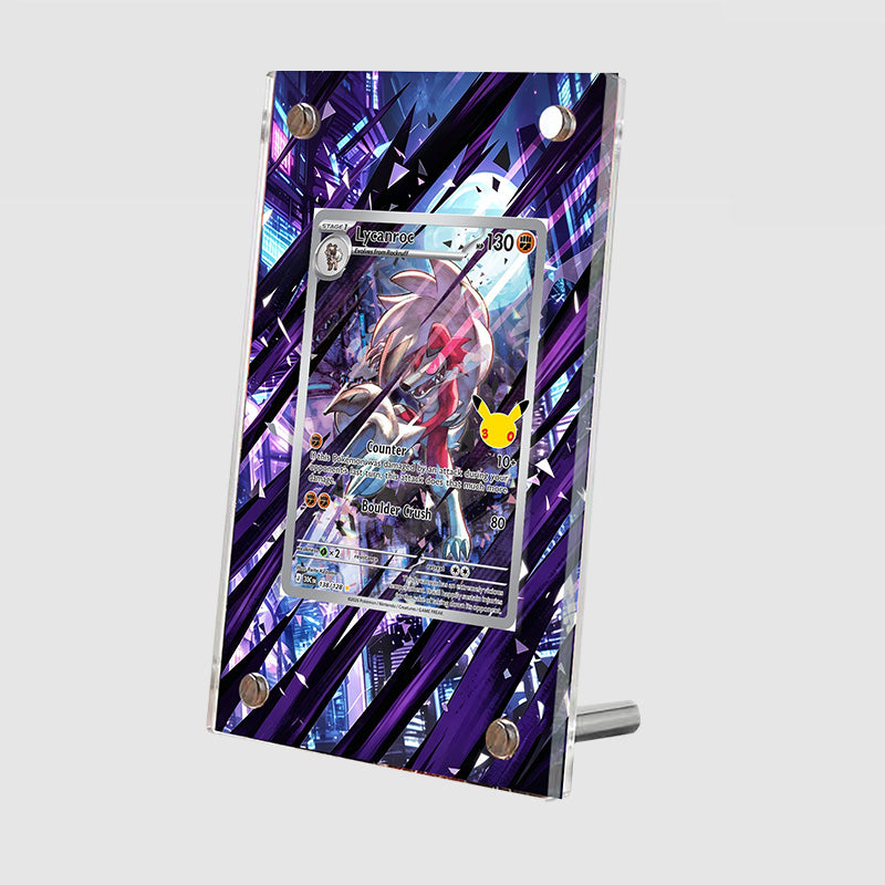 Lycanroc 138/128 30th Anniversary - Pokémon Extended Artwork Protective Card Display Case Psa/cgc/tag/raw