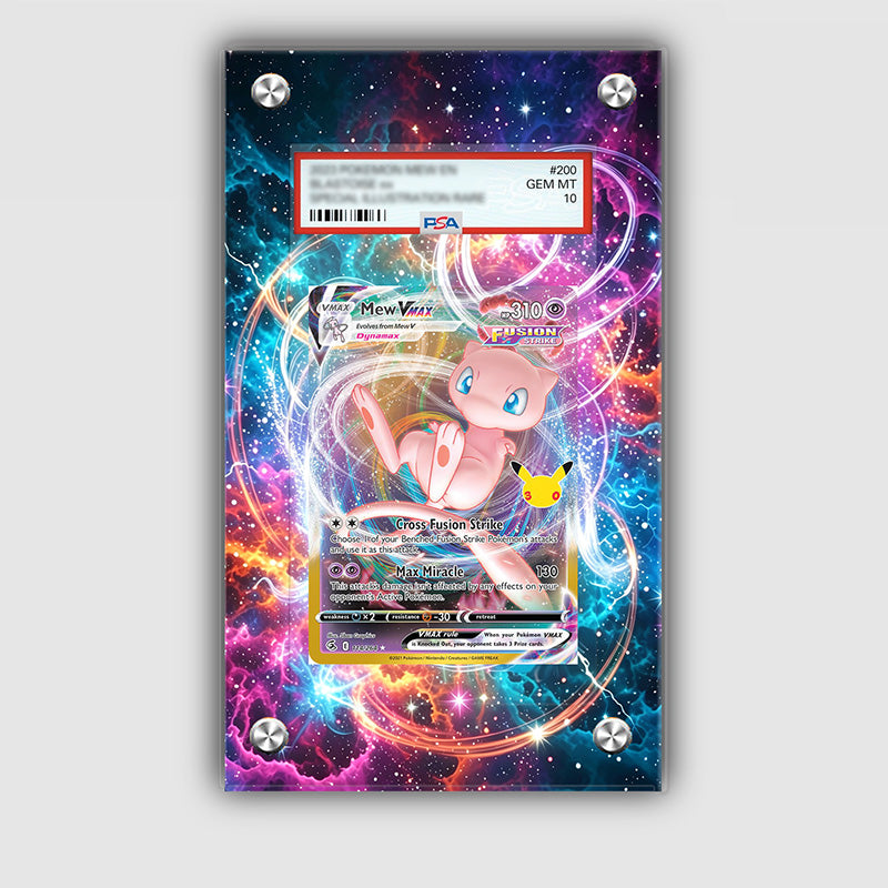 Mew Vmax 114/264 30th Anniversary - Pokémon Extended Artwork Protective Card Display Case Psa/cgc/tag/raw
