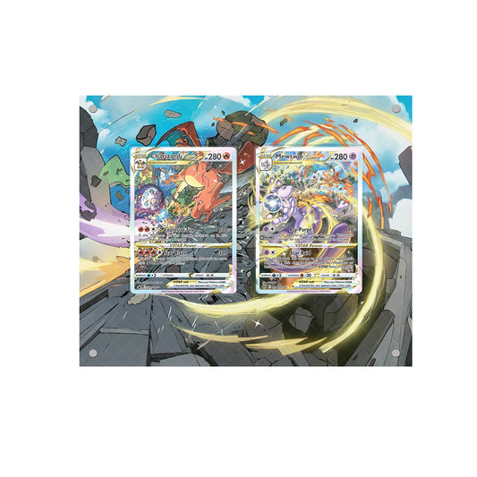 Charizard & Mewtwo VSTAR - Pokémon Extended Artwork Protective Card Display Case