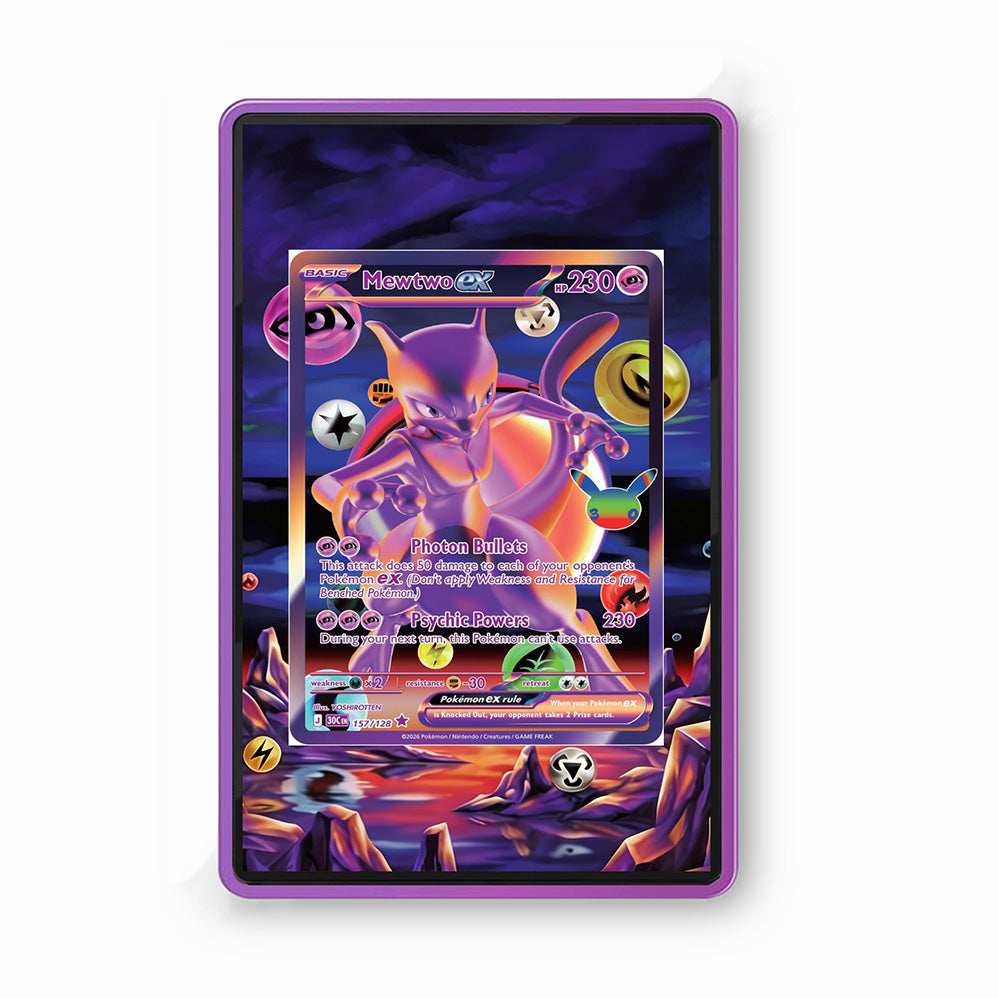 Mewtwo 157/128 30th Anniversary - Gradeguardian Extended Artwork For Psa / Cgc / Bgs / Tag