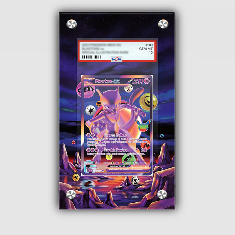 Mewtwo 157/128 30th Anniversary - Pokémon Extended Artwork Protective Card Display Case Psa/cgc/tag/raw